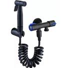 Ducha Higiênica Super Prática + Registro 2 Saídas De 1-2 Cores Preto