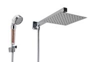 Ducha Inox 20 cm com Ducha Manual em ABS com Esferas Ionizantes