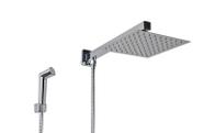 Ducha Inox 20x20 cm com Ducha Manual em ABS com Trava