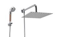 Ducha Inox 25 cm com Ducha de Mão c/ Esferas Ionizantes