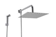 Ducha Inox 25x25 cm com Chuveirinho Manual em ABS com Trava