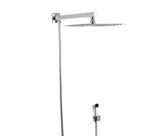 Ducha Inox 25x25 Cm Com Desviador E Ducha De Mão de Metal