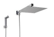 Ducha Inox 25x25 cm com Ducha Manual em ABS com Trava