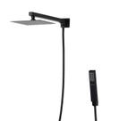 Ducha Inox 304 20 Cm Black Completa Com Desviador E Ducha Manual