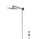 Ducha Inox 304 20x20 Cm Com Desviador E Ducha De Mão de Metal