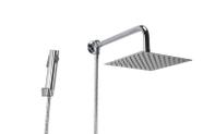 Ducha Inox 304 20x20 cm com Desviador e Ducha Manual em ABS