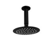 Ducha Inox 304 Black 15 cm Redonda de Teto com Braço 10 cm Ducha Inox 304 Black 15 cm Redonda de Teto com Braço 10 cm