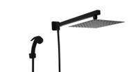 Ducha Inox 304 Preto 20 cm com Ducha Manual ABS com Trava Ducha Inox 304 Preto 20 cm com Ducha Manual ABS com Trava