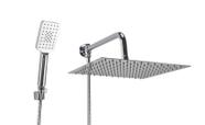 Ducha Inox 30x30 cm c/ Desviador e Ducha Manual ABS c/ Trava
