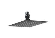 Ducha Inox Black Preto Fosco 15x15 Com Niple Suporte De Teto
