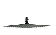 Ducha Inox Black Preto Fosco 25x25 Com Niple Suporte De Teto