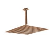 Ducha Inox Rose Golden 40 Cm Quadrado Com Braço De Teto