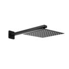 Ducha piscina inox preto fosco 20x20cm com braço parede não eletrico