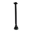 Ducha Preto Fosco 7 cm ABS Flatt Redonda c/ Cano de Teto 40 cm
