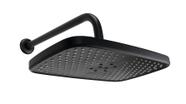 Ducha Preto Fosco Retangular em ABS 30 cm x 20 cm de Parede
