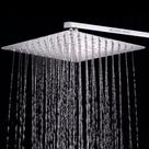 Ducha Quadrada 20cm Para Área Externa Piscina Em Inox