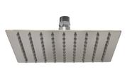 Ducha Quadrada 20x20 Cm Em Inox Com Suporte De Teto Niple Cromado