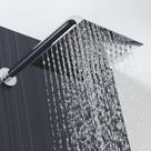 Ducha Quadrada 20x20 Inox SUS304 20cm Borda Fina com Braço - Máxima Metais Ducha Quadrada 20x20 Inox SUS304 20cm Borda Fina com Braço - Máxima Metais