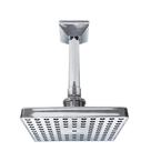 Ducha Quadrada Articulada em Abs Cromado de 6 Polegadas de 1/2 para Teto Luxo Agua Quente Agua Fria