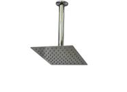 Ducha Quadrada Slim 20x20 cm em Inox 304 Com Braço de Teto Cromado Redondo Ducha Quadrada Slim 20x20 cm em Inox 304 Com Braço de Teto Cromado Redondo