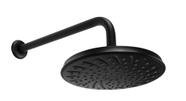 Ducha Redonda 21 cm em ABS Black Matte com Cano de Parede