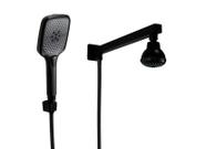 Ducha Redonda Black 7 cm em ABS com Duchinha 3 Jatos c Trava Ducha Redonda Black 7 cm em ABS com Duchinha 3 Jatos c Trava