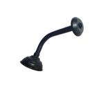 Ducha Redonda Cascata em Aluminio Polido Alto Brilho Black Piano 4 Polegadas Parede Cano Inclinado