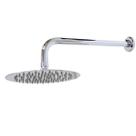Ducha Redonda Cromada Em Inox 20 cm Braço 38 Cm de Parede Ducha Redonda Cromada Em Inox 20 cm Braço 38 Cm de Parede