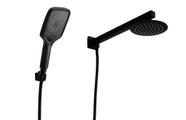 Ducha Redonda Inox 15 cm Black Fosco com Ducha Manual em ABS Ducha Redonda Inox 15 cm Black Fosco com Ducha Manual em ABS