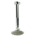 Ducha Redondo em ABS 10 cm Cromado com Cano Suporte de Teto 22 cm Redondo