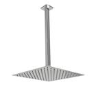 Ducha Ultra Slim Inox Quadrado 30x30 Com Braço Suporte Teto 40 Cm
