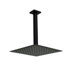 Ducha Ultra Slim Quadrado 25x25 Black Com Braço Suporte Teto