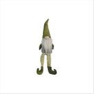 Duende Gnomo Perna tecido Longo Listrado Verde 45CM