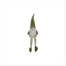 Duende Gnomo Tecido Perna Longo Listrado Verde 65CM