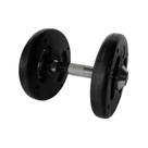 Dumbbell Injetado Dumbpegcro12 para Musculação 12kg Preto Anilhas Fitness