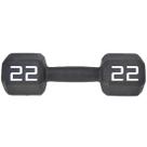 Dumbbell Sextavado Revestido Texturizado 22kg Rythmoon