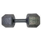 Dumbell Sextavado de Ferro Fundido Pintado - 20 Kg