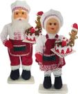 Dupla Bonecos Natalino Papai E Mamãe Noel Confeiteiros 50cm Dupla Bonecos Natalino Papai E Mamãe Noel Confeiteiros 50cm