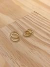 Dupla Brinco Oval e Argola Pequena Ouro 18k