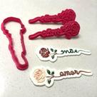 Dupla Cortador e Marcador Amor e Mãe Rosa - D260297 - Ideal para Massas e Pastas