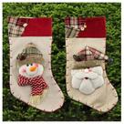 Dupla De Botas Meias Papai Noel E Boneco De Neve 48cm Dupla De Botas Meias Papai Noel E Boneco De Neve 48cm