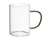 Dupla de Caneca Vidro Boro com Alça Verde 200 ml Mimo Style TC22129