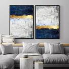 Dupla de quadros decorativos de alto padrão- abstratos moderno