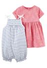 Dupla de Vestido com Romper Menina Flamingo Importado Original
