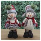 Dupla Enfeite Boneco De Neve Natal Em Tecido 38cm Dupla Enfeite Boneco De Neve Natal Em Tecido 38cm