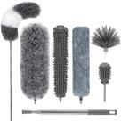 Duster de penas de microfibra DELUX 7 peças com poste de extensão de 2,5 m Duster de penas de microfibra DELUX 7 peças com poste de extensão de 2,5 m