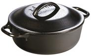 Dutch Oven Lodge de 2 litros de ferro fundido pré-temperado preto