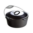 Dutch Oven Lodge de 5 litros de ferro fundido pré-temperado preto