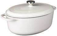 Dutch Oven Lodge de 7 litros de ferro fundido esmaltado oval branco Oyster
