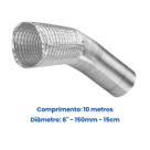 Duto Alumínio Flexível 150mm 6 Polegadas 10m Exaustor Coifa
